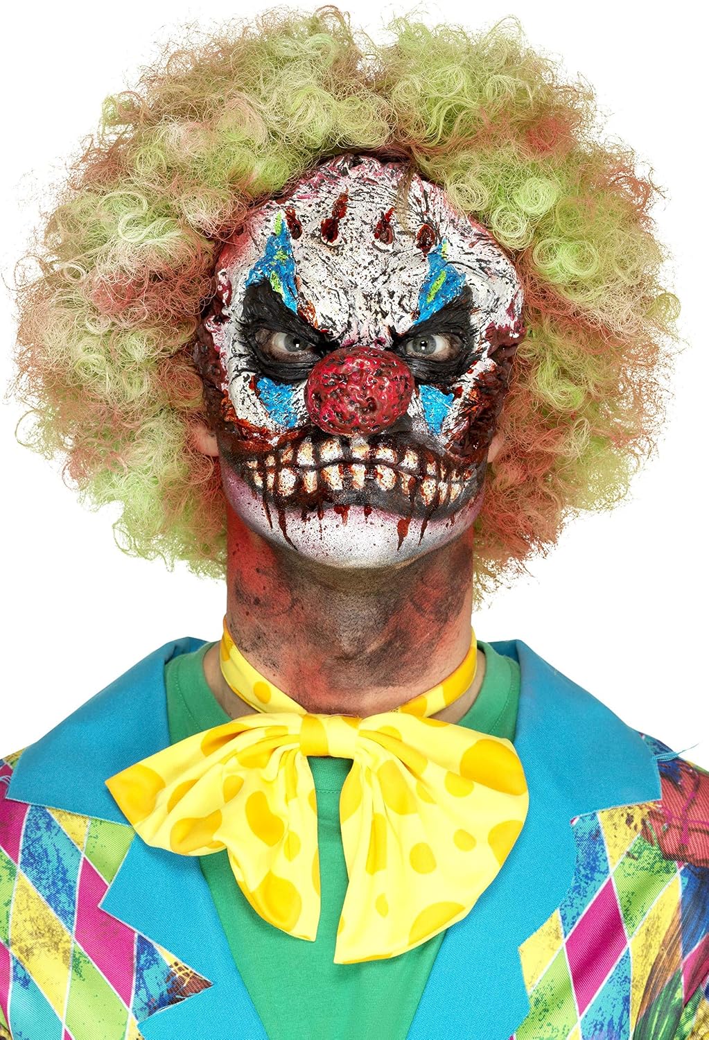 Smiffys Make-Up FX, Foam Latex Clown, White Head Prosthetic, with Adhesive, Cosmetics and Disguises Fancy Dress - Image 3