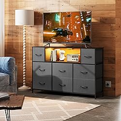 WLIVE Grey TV Stand for 45, 50, 55 inch