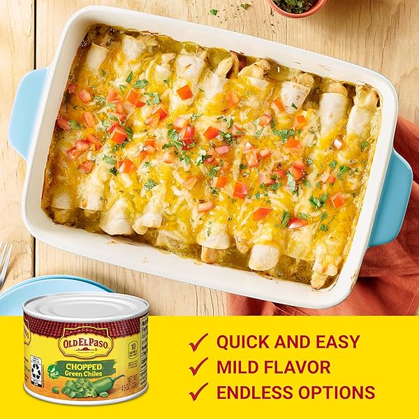 OLD EL PASO MILD CHOPPED GREEN CHILES, 1 CT., 4.5 OZ.