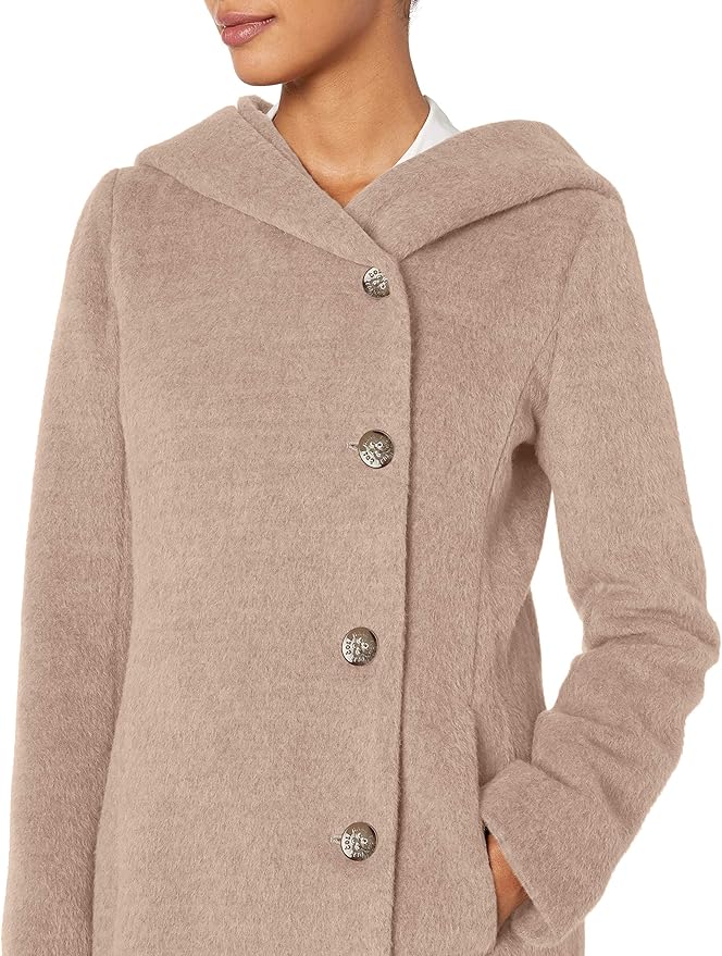 Cole Haan 可汗 羊驼毛混纺 女式落肩连帽外套大衣 6码1.3折.18 海淘转运到手约￥404