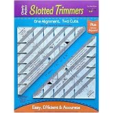 New Leaf Stitches Clearly Perfect Slotted Trimmer &mdash; Acrylic Quilting Ruler for Half Square Triangles &amp; HST Cutting &mdash; Slotted Quilting Ruler for Strip Piecing, Block Construction &amp; Accurate Trimming