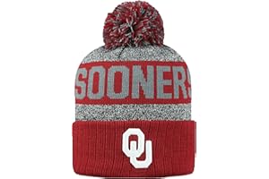 Top of the World NCAA Arctic Striped Cuffed Knit Pom Beanie Hat