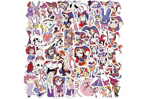FADAIFU 56Pcs Amazing Digital Circus Stickers Pack Cartoon Waterproof Sticker Decals for Laptop Water Bottle Snowboard Luggage Hydro Flasks The Amazing Digital Circus for Teens Adults Kids