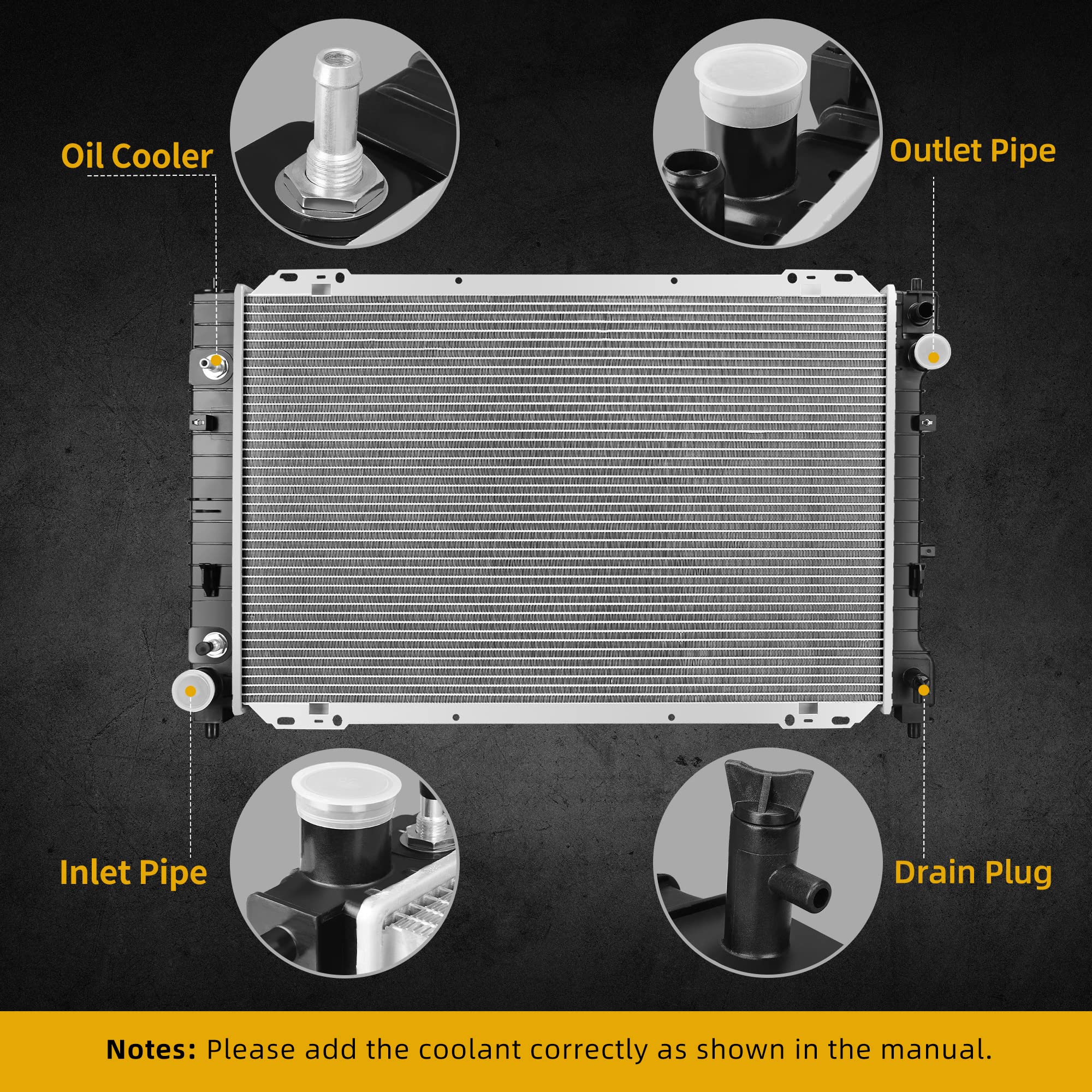 DWVO Radiator Complete Radiator Compatible with