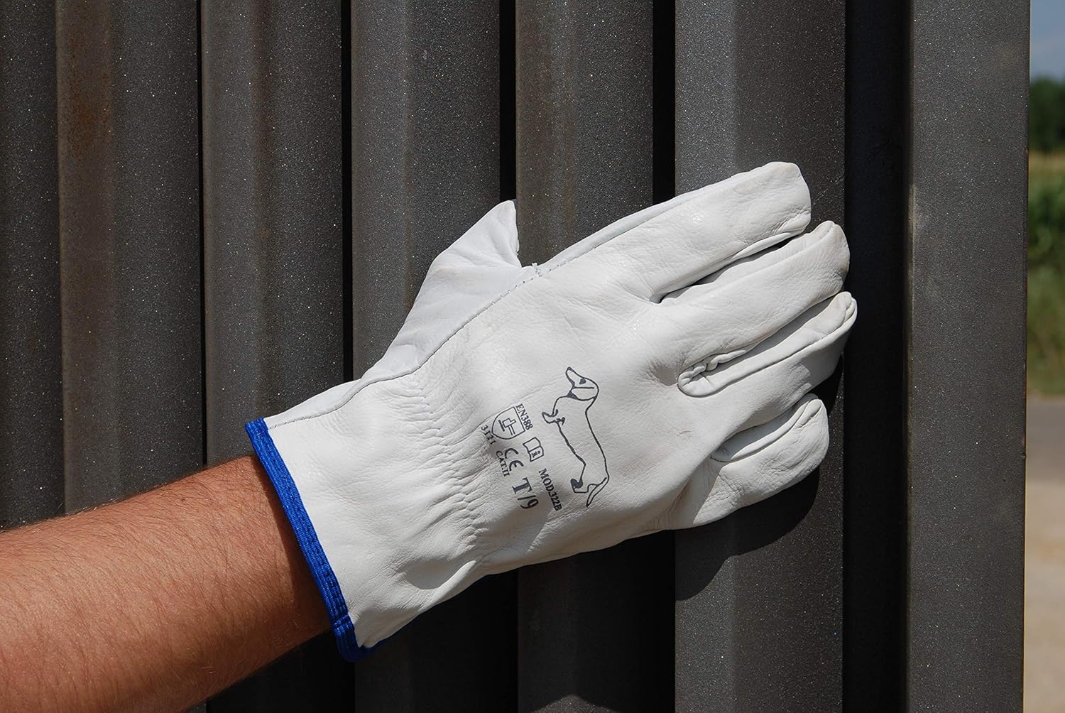 Ruvigrab - Natural Flower Leather Work Gloves, NO-VALUE, Talla 9 - Image 3