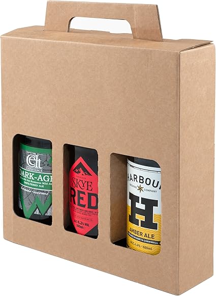Botella de cerveza y sidra, caja de cartón resistente para 3 botellas de 500 ml – un
