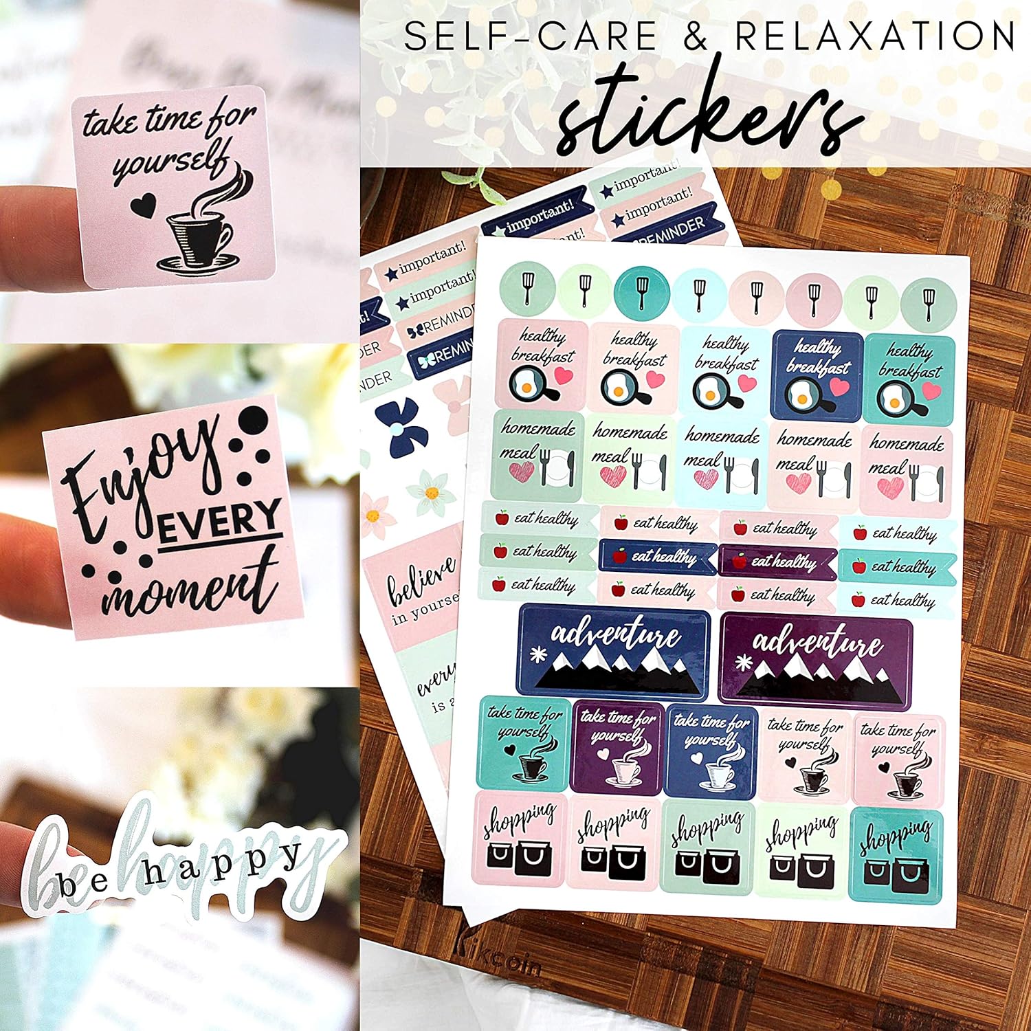 Planner Stickers - Set of Over 1,000 Planner Stickers - 20 Sheets of Colorful Stickers - Busy Bee Planners: Office Products