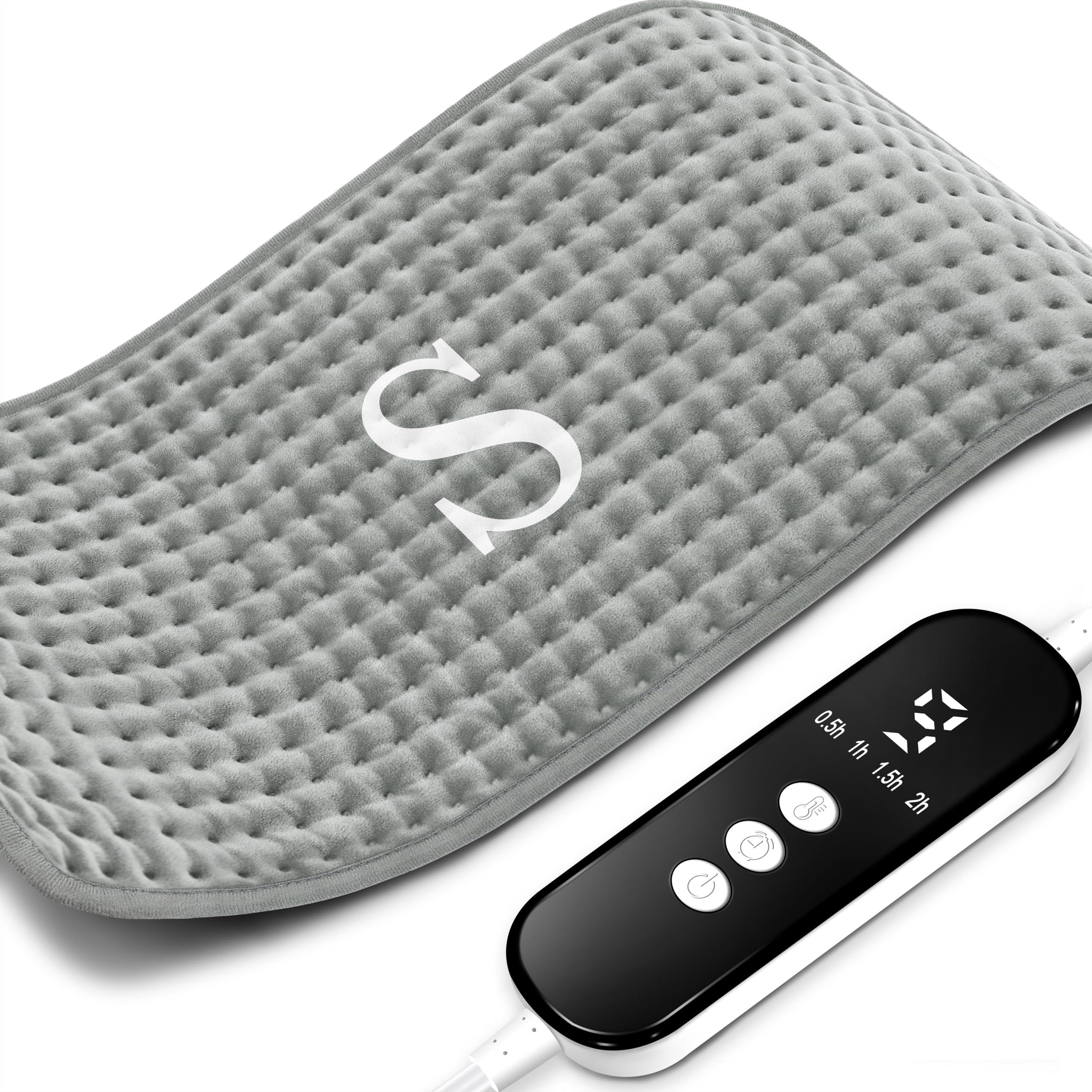 Photo 1 of Heating Pad for Back & Period Cramps, 12"x24" Large Electric Heat Pads for Neck/Shoulder Muscle Pain Relief, 9 Heating & 4 Timer Setting Auto Shut Off Dry/Moist Heated Blanket, Birthday Christmas Gift