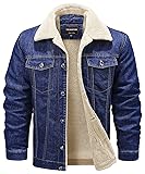 HOW'ON Men's Plus Cotton Warm Fur Collar Sherpa