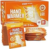 Everlasting Heat Hand Warmers 40 Pairs (80 Warmers) - Up to 10 Hours of Long Lasting Warmth and Hot Hands - Easy Air Activation for Hands, Body and Feet - TSA Approved