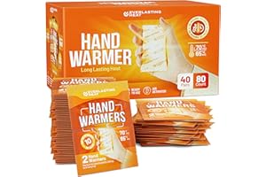 Everlasting Heat Hand Warmers 40 Pairs (80 Warmers) - Up to 10 Hours of Long Lasting Warmth and Hot Hands - Easy Air Activation for Hands, Body and Feet - TSA Approved