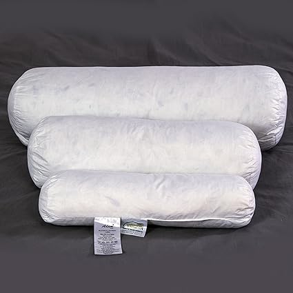 Adam Home Duck And Down Feather Bolster Pillow Cushion Pad Inner