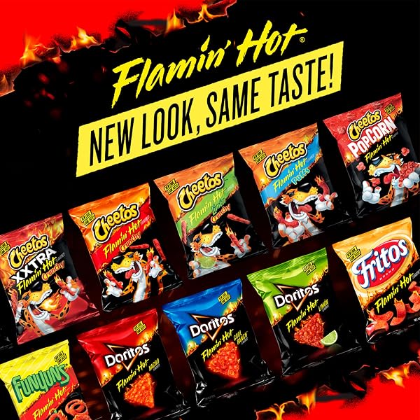 FRITO-LAY FLAMIN’ HOT MIX, VARIETY PACK, 3.34 POUNDS, (PACK OF 40), PACKAGING MAY VARY