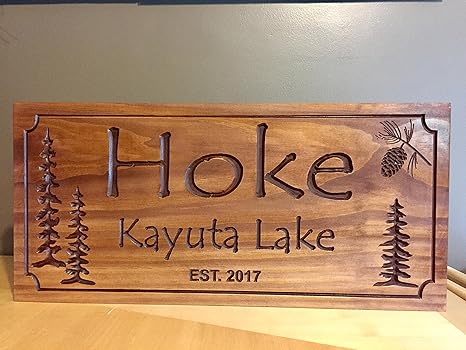Lake Signs Wooden Printed Signs Cottage Decor Cabin Signs Pine
