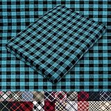 Pico Textiles 1 Yard Turquoise Buffalo Plaid