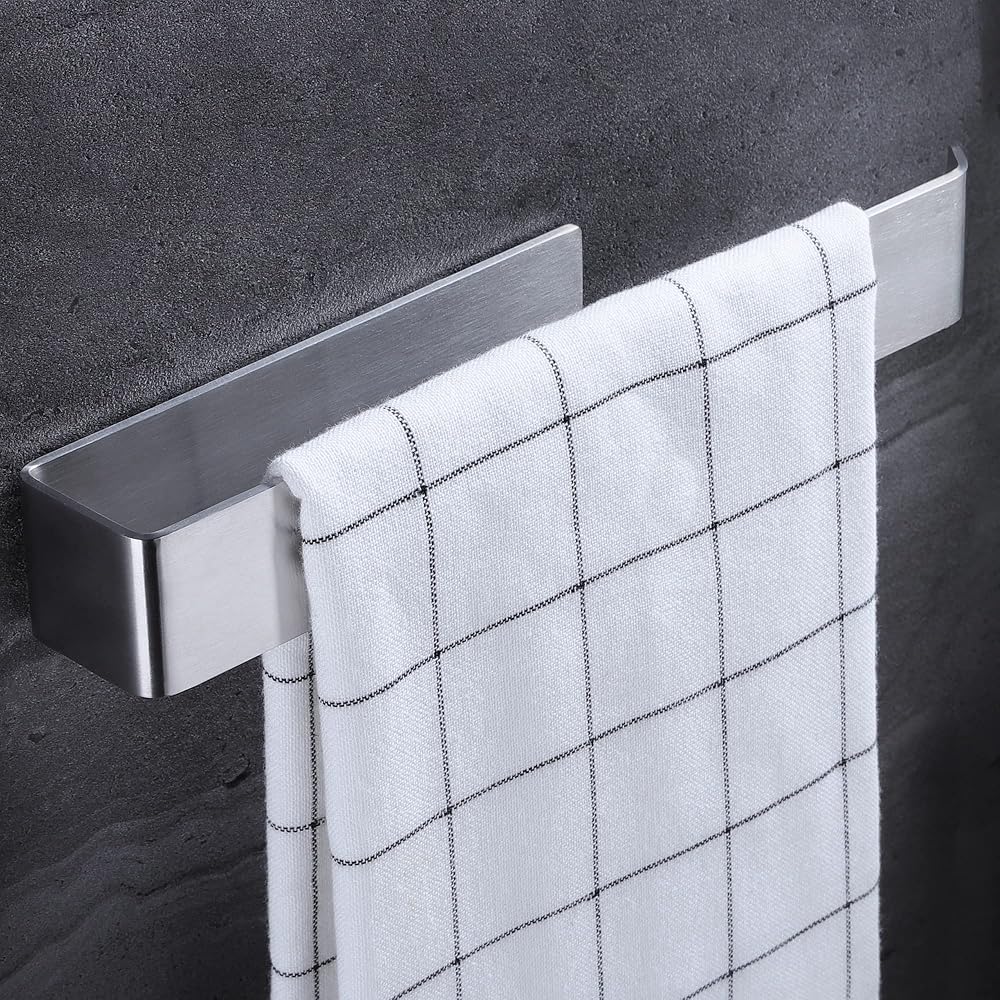 YIGII Towel Holder 26CM Self Adhesive Stainless Steel No Drilling