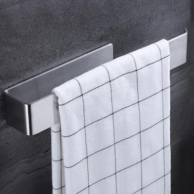 YIGII Towel Holder 26CM Self Adhesive Stainless Steel No Drilling