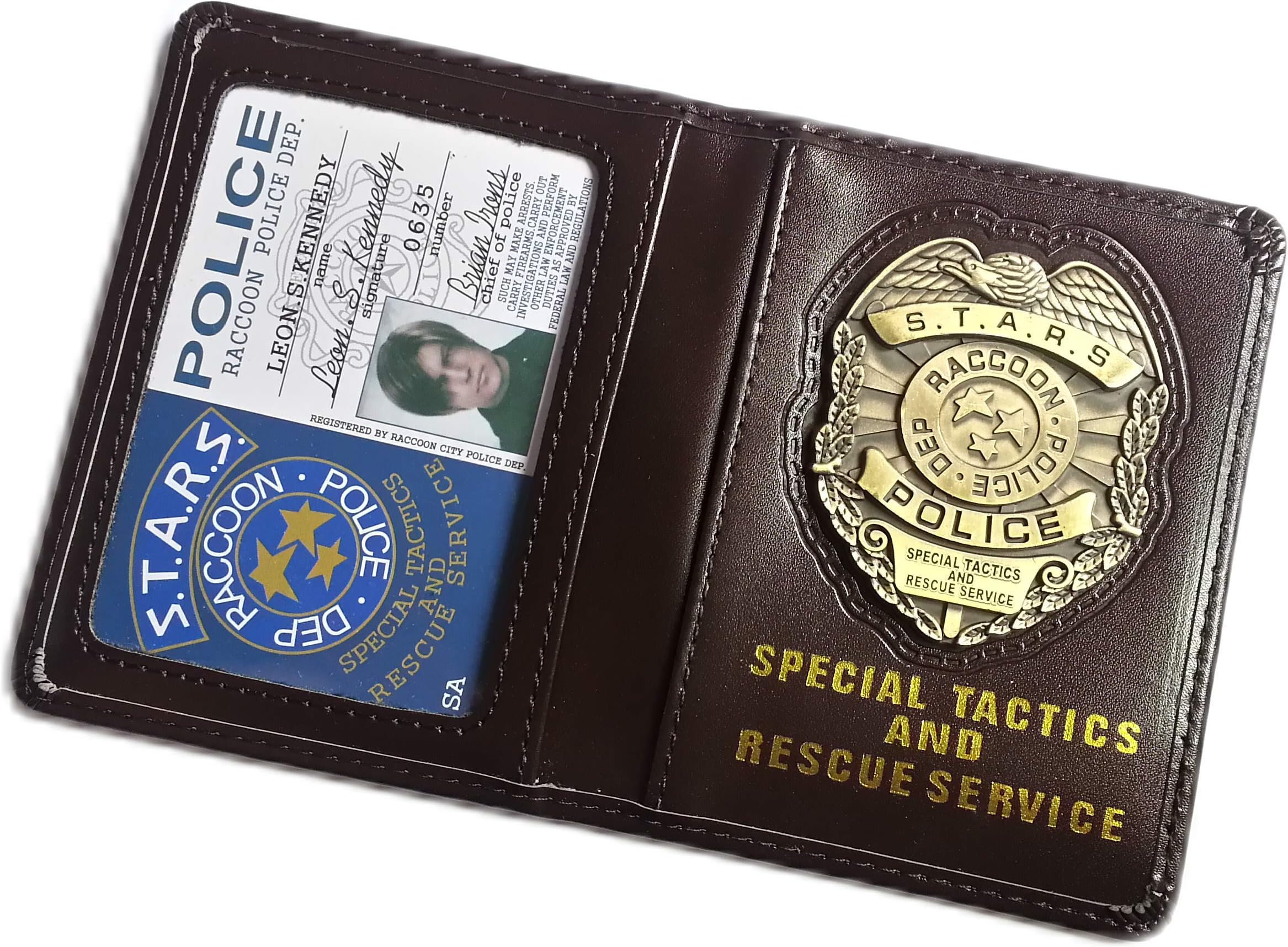 Resident Evil Biohazard S.T.A.R.S RPD Wallet Leon S. Kennedy ID Holder | Chris Jill Wesker Cosplay