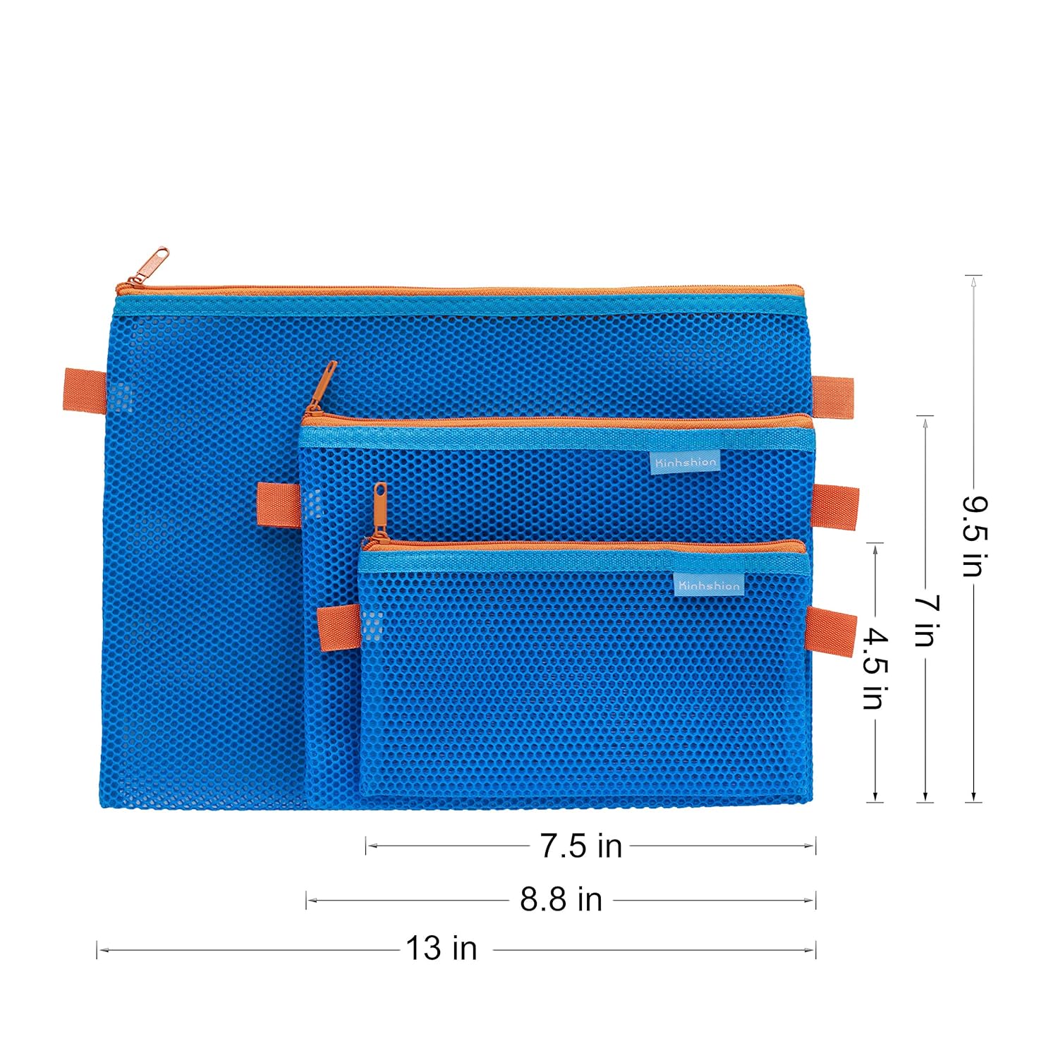 Mesh Zipper Pouch, 6 PCS 3 Sizes, Zipper Bags Clear Zipper Pouch Small Organizer bag Zipper Folder Bag Cosmetic Bags Travel Storage Bags, Colour Random. : Beauty