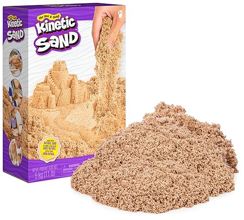 Kinetic Sand, 11lb (5kg) Natural Brown Play Sand, Mega Box for