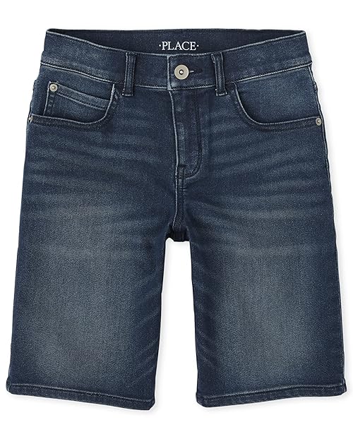 The Children's Place Boys Super-Soft Stretch Denim ShortsWEXLER WASH12