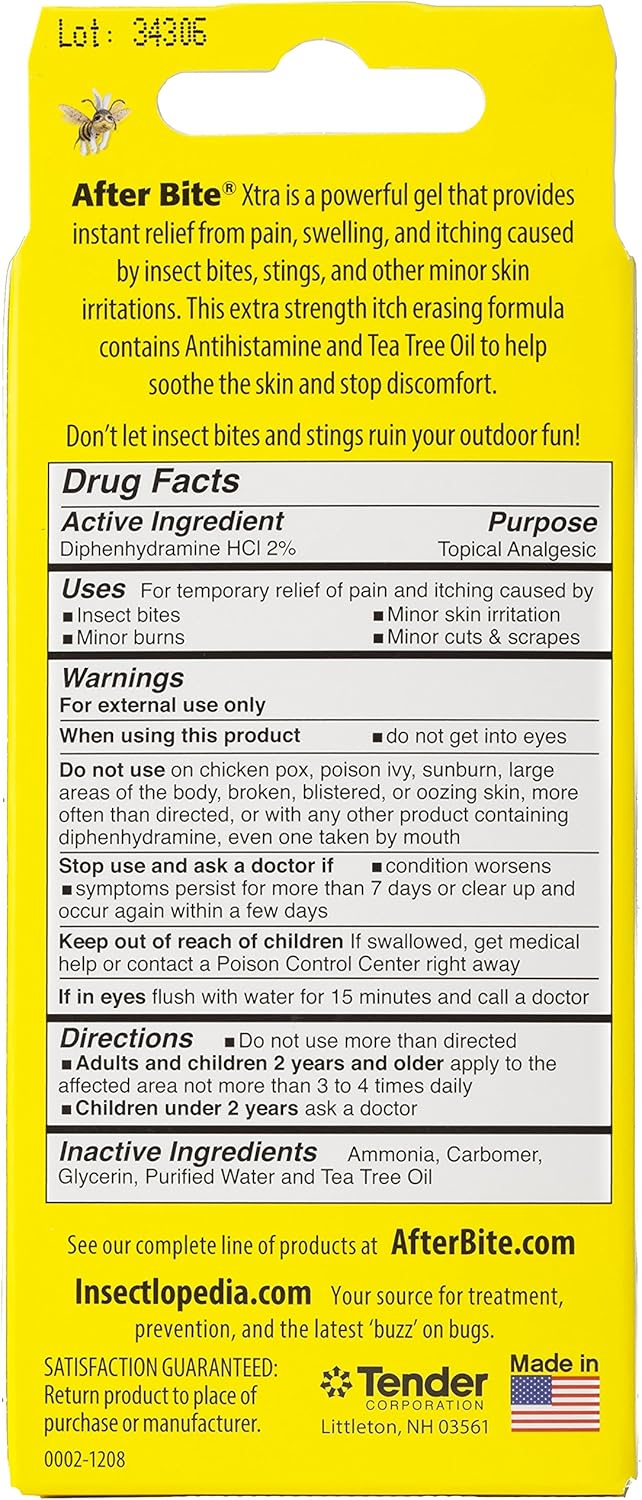 After Bite Xtra Insect Bite Treatment with Antihistamine – Strong Itch Relief for Extra Itchy Bug Bites: Sports & Outdoors