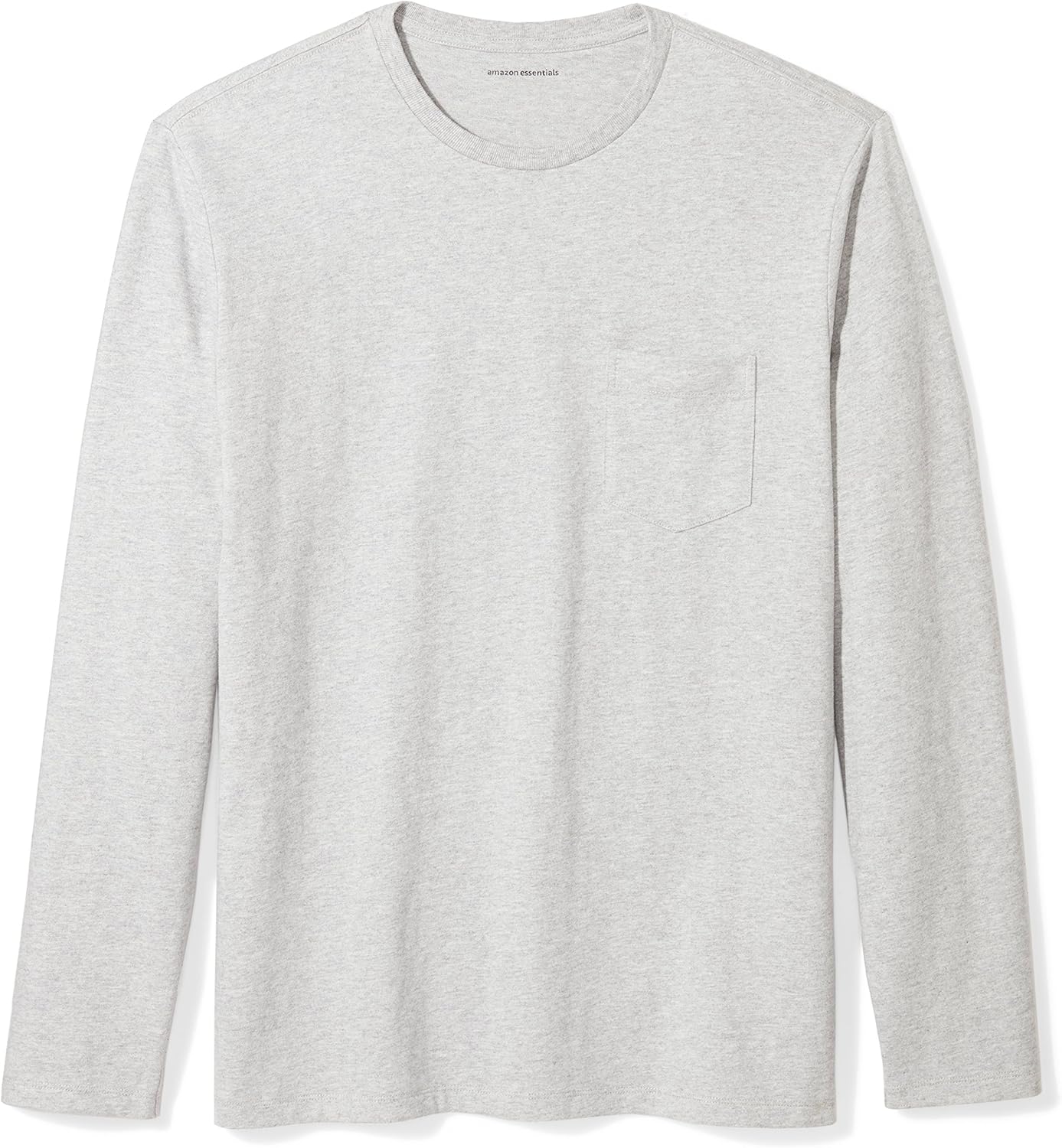  Essentials Men's Regular-Fit Long-Sleeve Pocket T-Shirt: Clothing