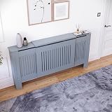 Vida Designs Chelsea Radiator Cover Grey - Adjustable - MDF Cabinet view 3