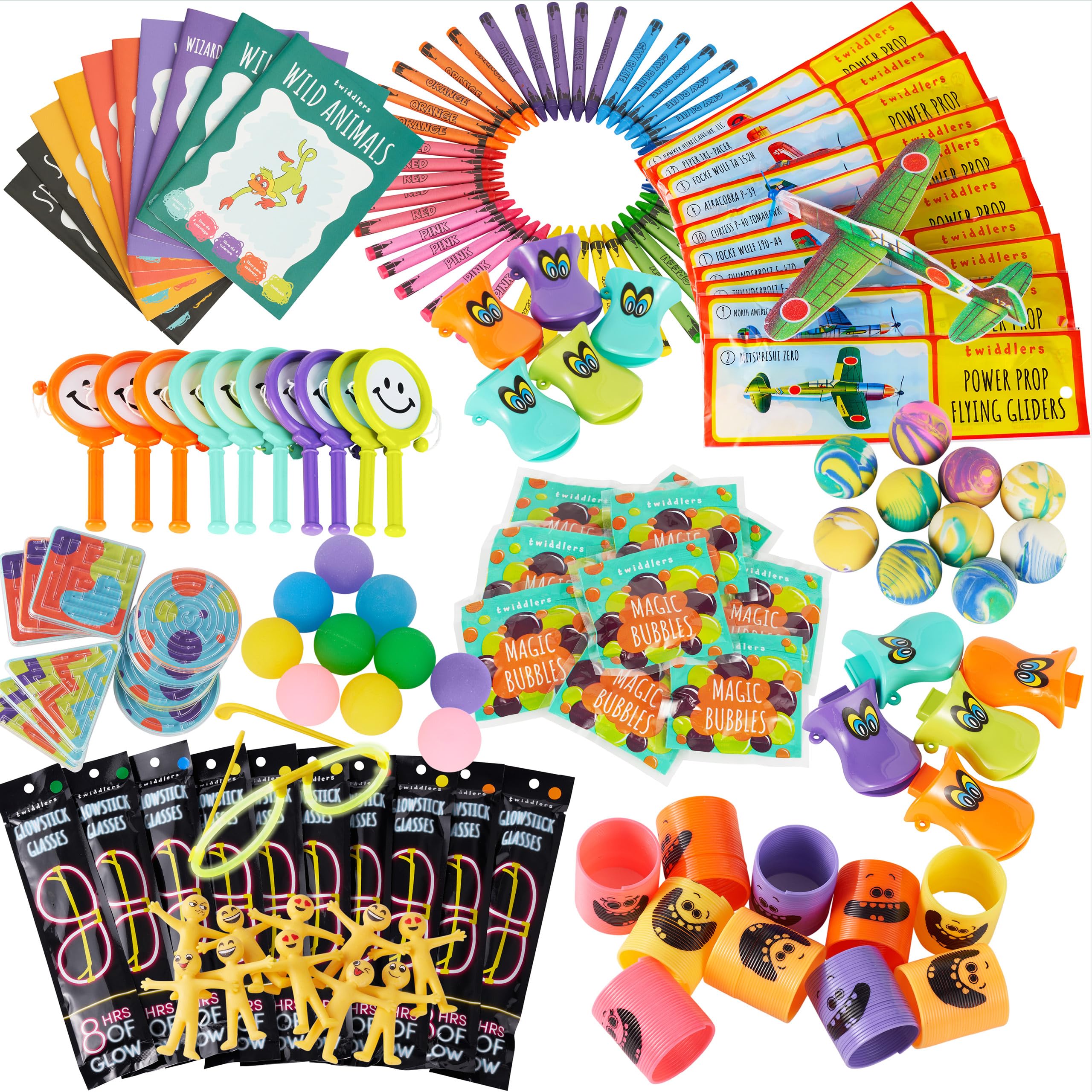 THE TWIDDLERS 120 Premium Assorted Party Bag Fillers for Kids Unisex - Goody Loot Bag Pinata Fillers, Kids Party Favours Toys, Children Classroom Rewards, Bulk Birthday Game Prizes for Boys & Girls