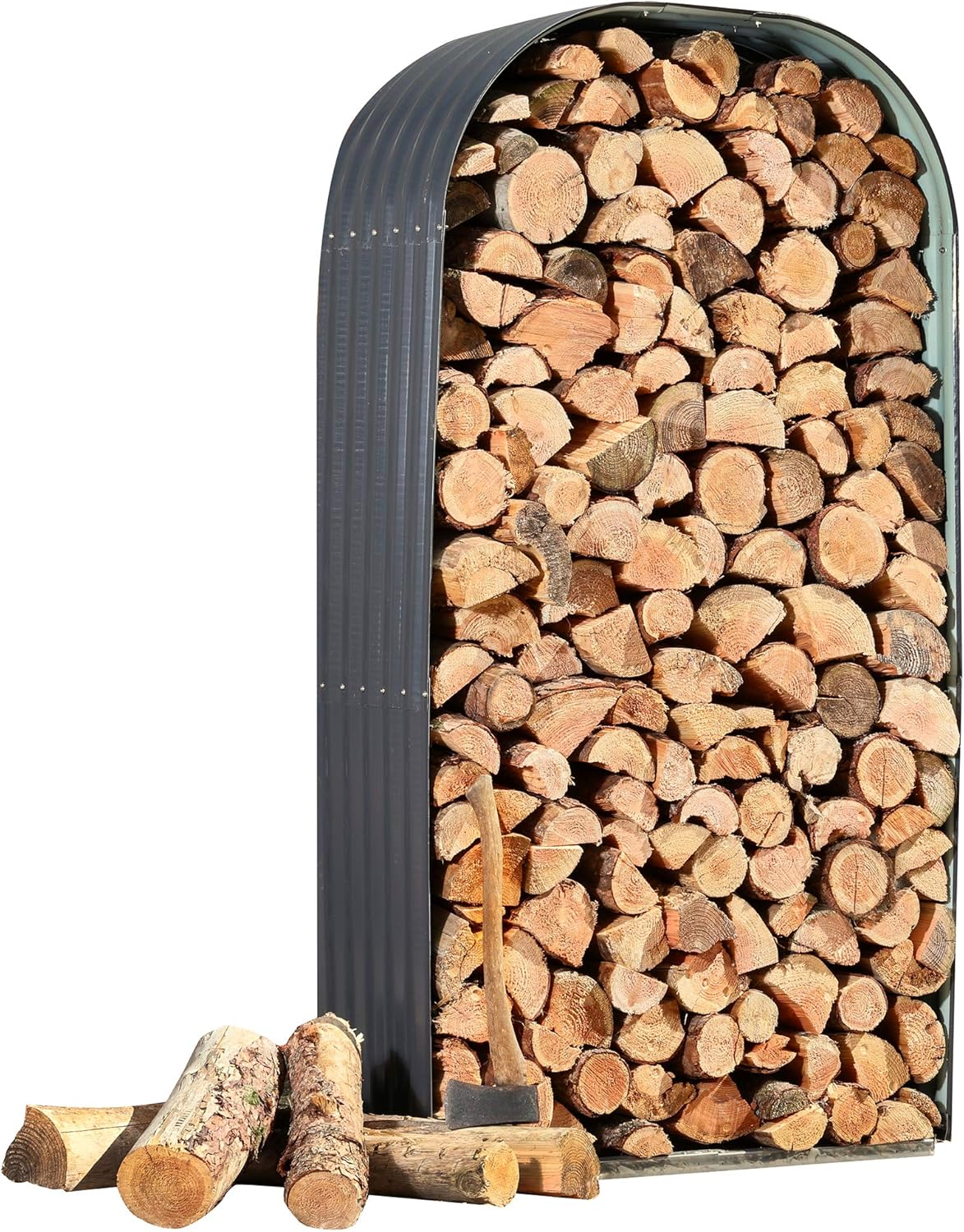 Waltons Metal Log Store Outside Garden Storage Dimensions W213cm x