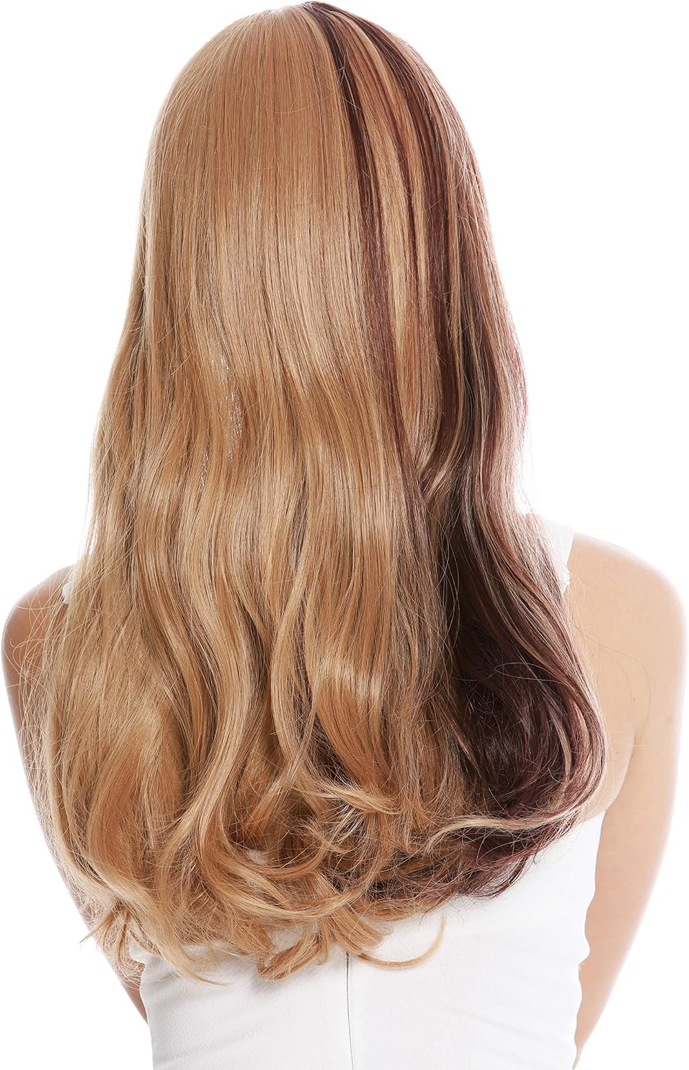 WIG ME UP - GFW2642-18-27D+33 women's quality wig long fringe slightly waved blonde brown half half emo goth - Image 5