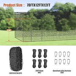Baseball Batting Cage Nets,20‘L/ 35'L/55'L/70'L