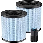 OFFICIAL MJ002H Replacement Filter Compatible with POMORON MJ002H Air Puri-fier, H13 True Hepa Filter, Activated Carbon, Multi-Layer Filter, Compare Part MJ002H-RF, 2 Pack