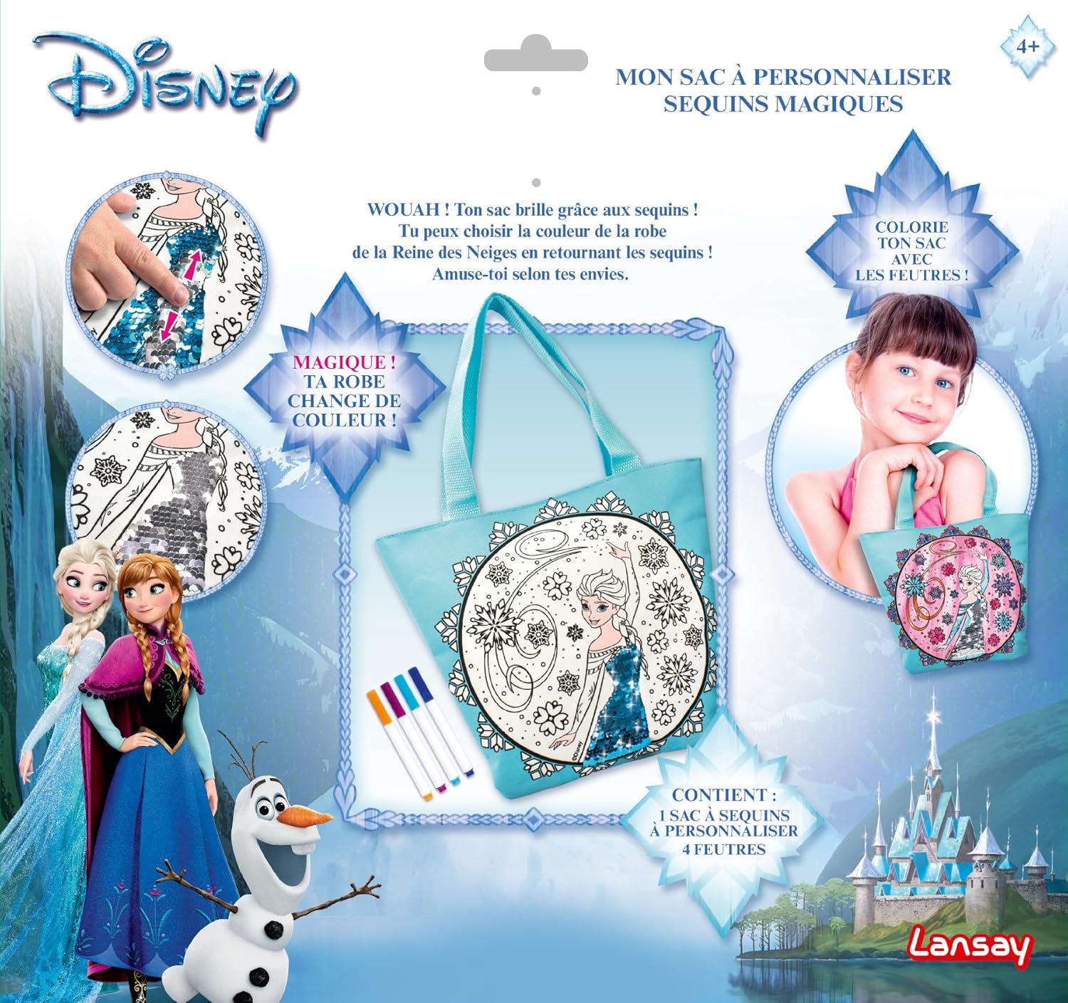 Lansay Reine des Neiges Sac   Personnaliser Sequins Lansay Reine des Neiges Sac   Personnaliser Sequins Magiques Amazon Jeux et Jouets