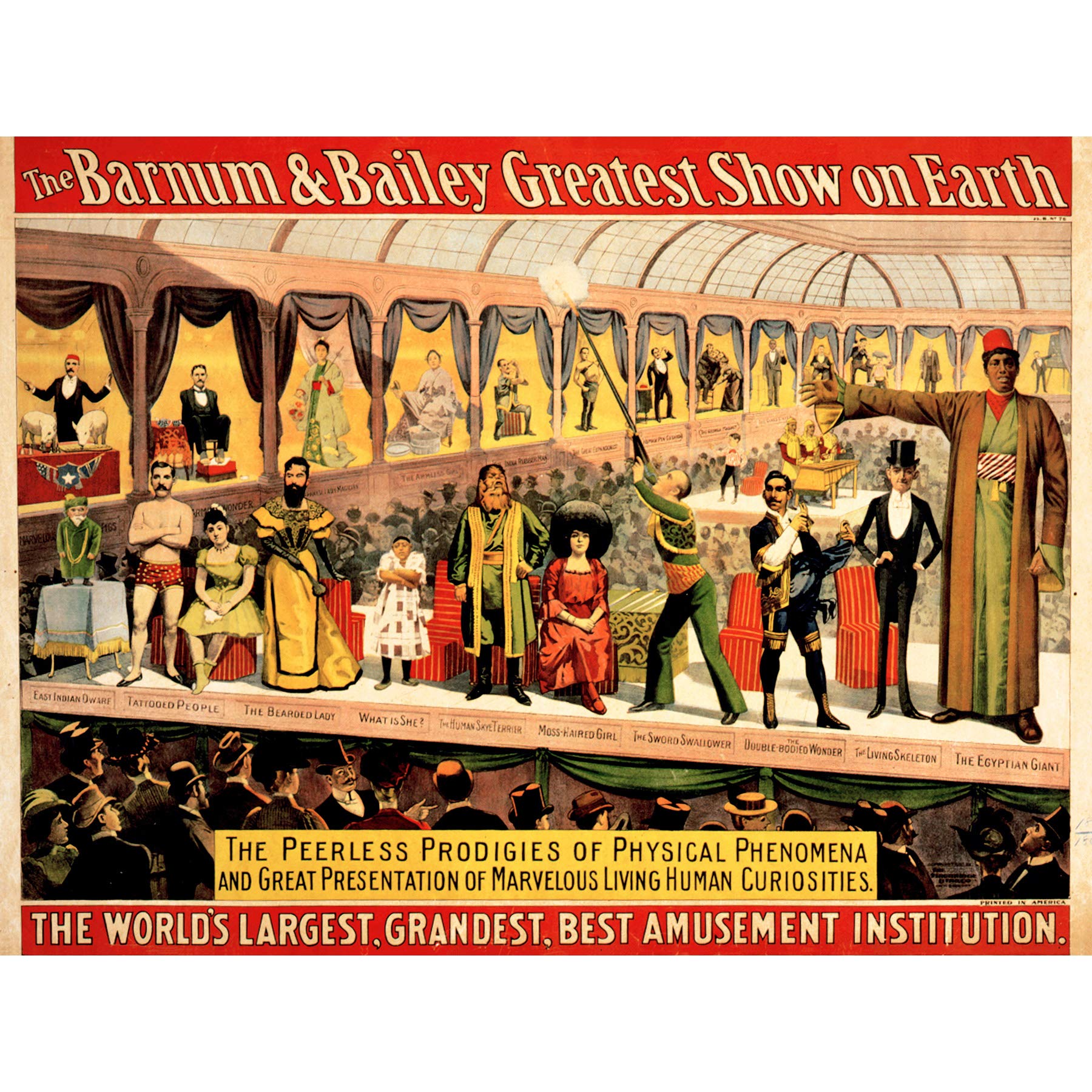 Wee Blue Coo Advertising Cultural Exhibition Freak Show Barnum Bailey Art Canvas Print