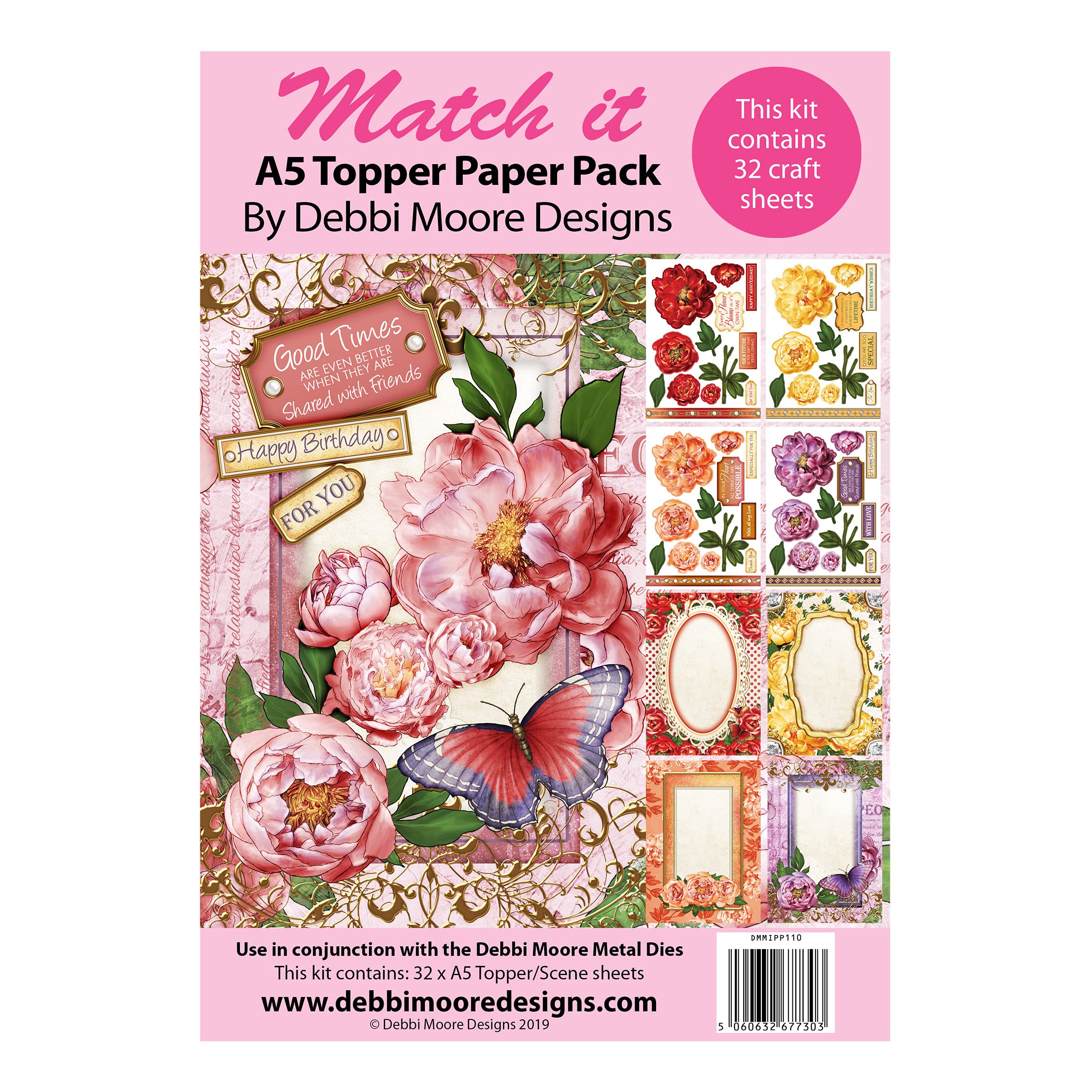 Debbi Moore Designs Ltd Paper Design Pack, Multi, A5