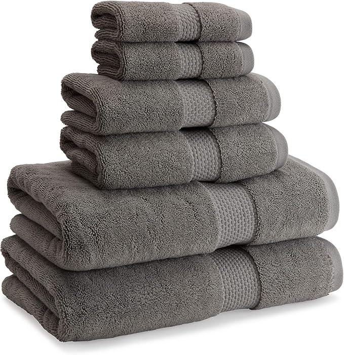 Kassatex Atelier Bath Towel 30" x 54" 100 Turkish Cotton Aluminum Home & Kitchen