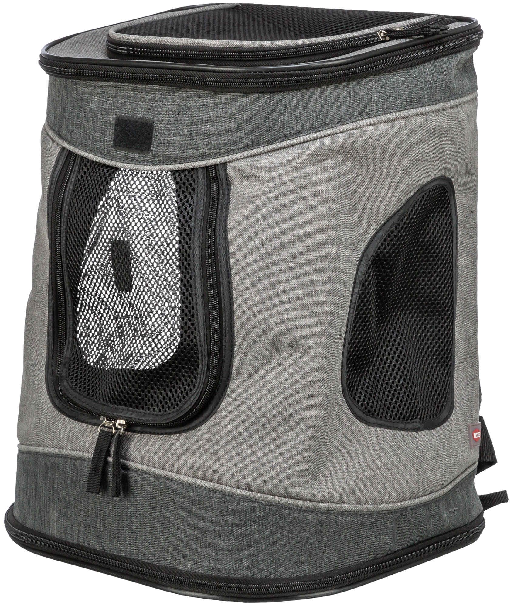 Trixie Rucksack Timon, 34 × 44 × 30 cm, schwarz/grau