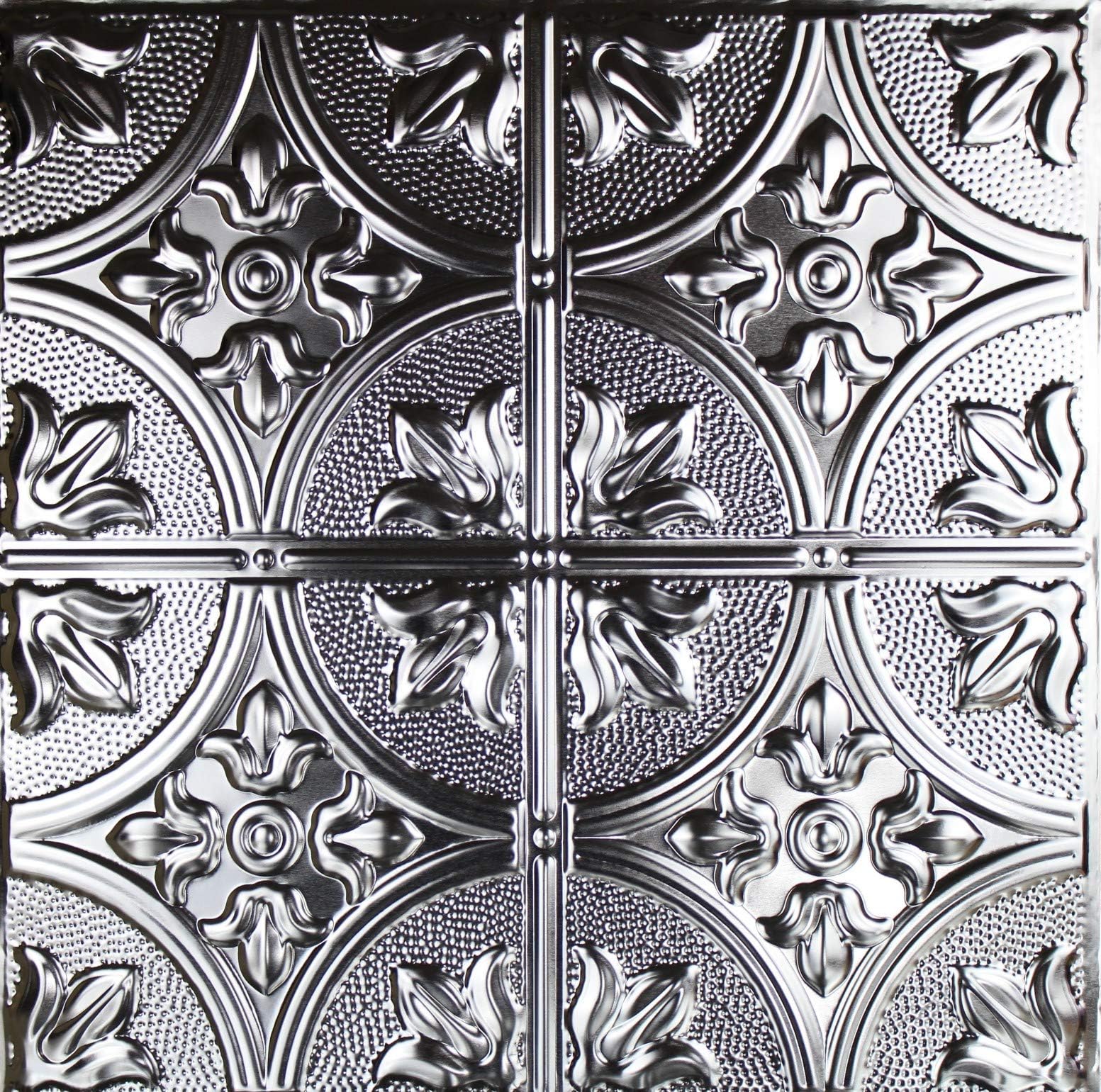 Metalceilingexpress 23.875-Inch-by-23.875-Inch Unfinished Drop-in Tin Ceiling Tile #102 (5-Pieces)