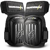 Thunderbolt Knee Pads for Men Construction Knee Pads for Work for Men and Women with Double Gel for Gardening Flooring Roofing Heavy Duty with Extra Thick Foam and Strong Adjustable Non-Slip Straps