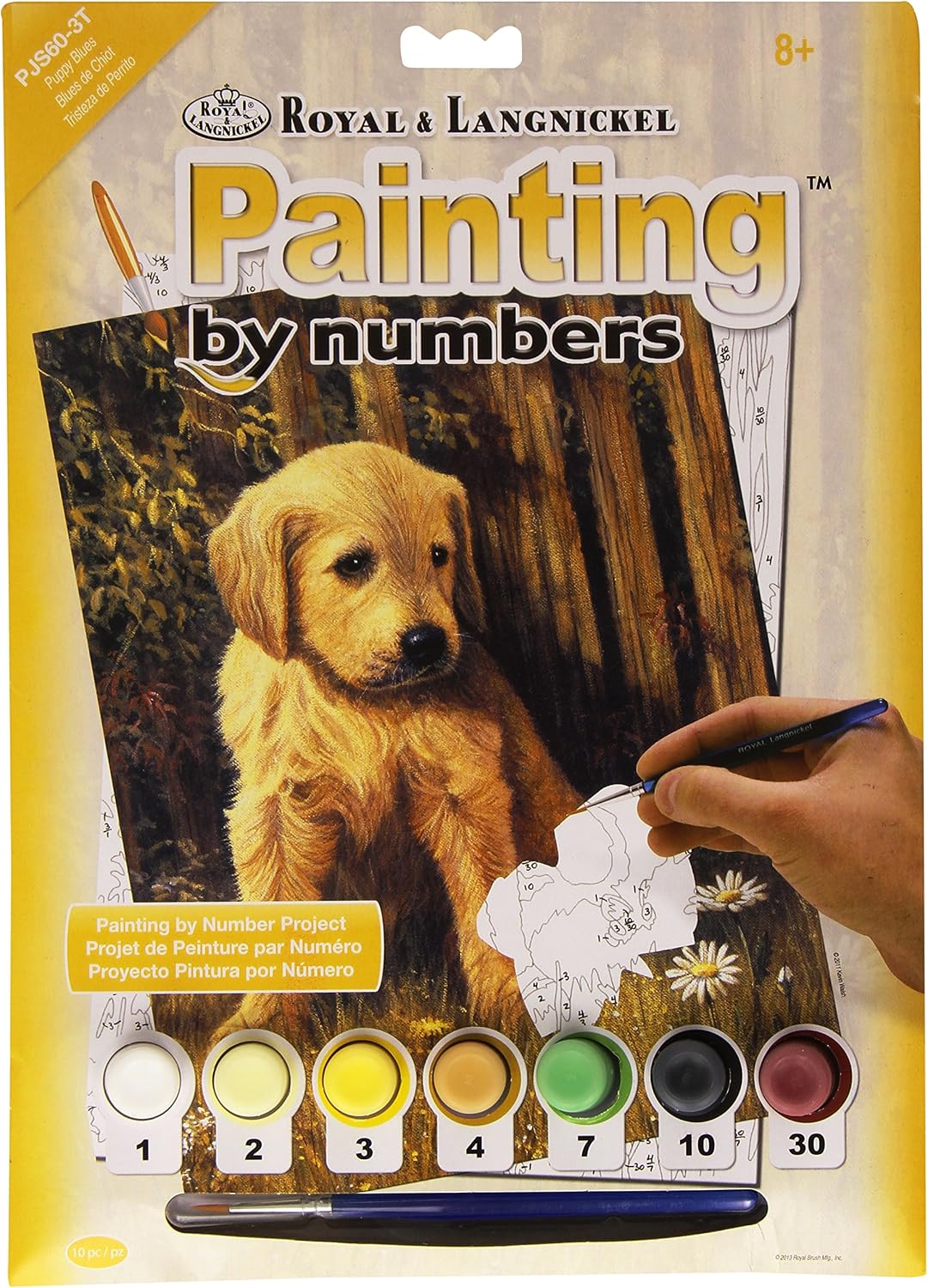 Royal & Langnickel 11 x 15 inch Puppy Blues Pre-Printed Paint by Number Painting Set