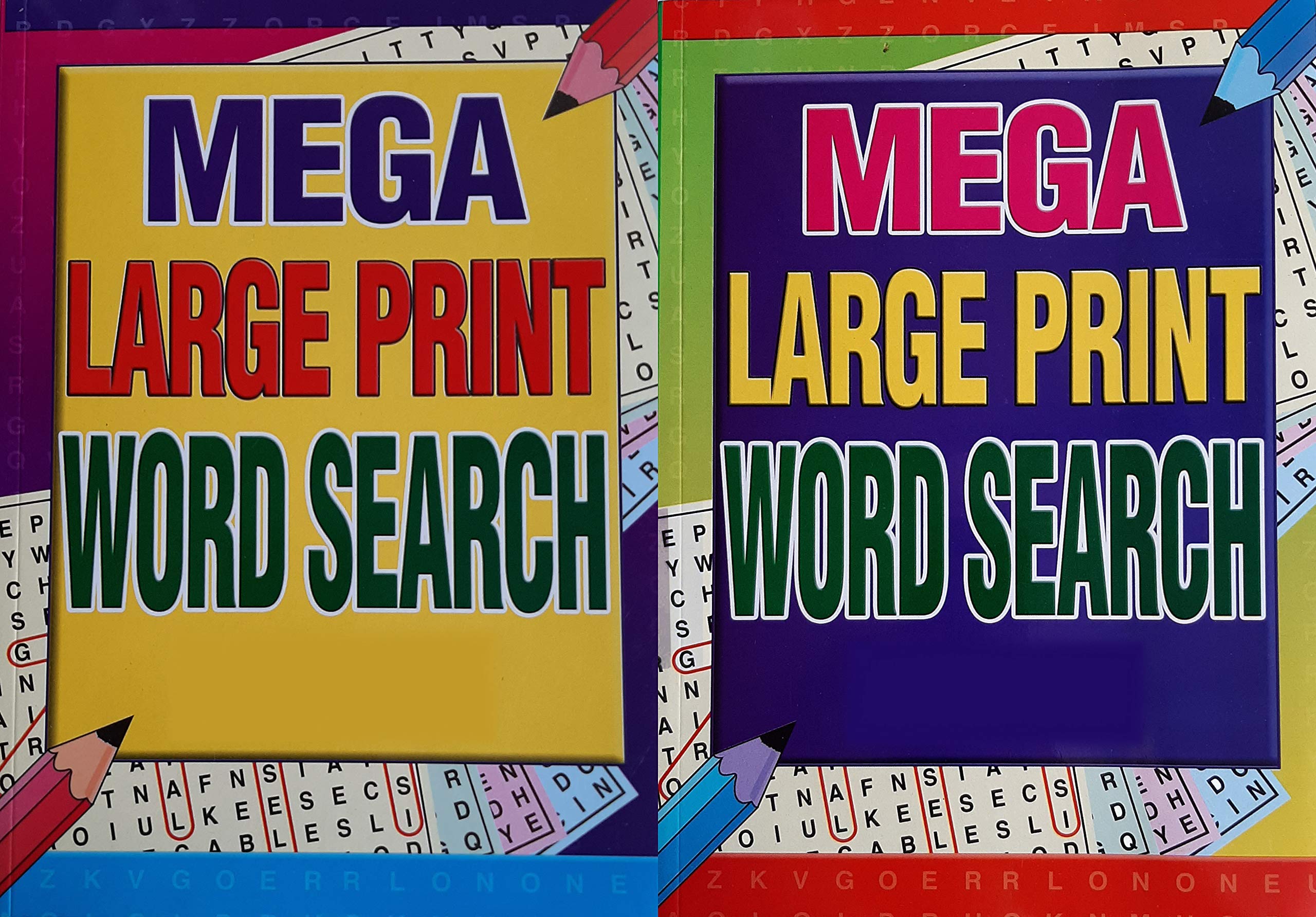WF Graham Mega Large Print Word Search - 2 book value set