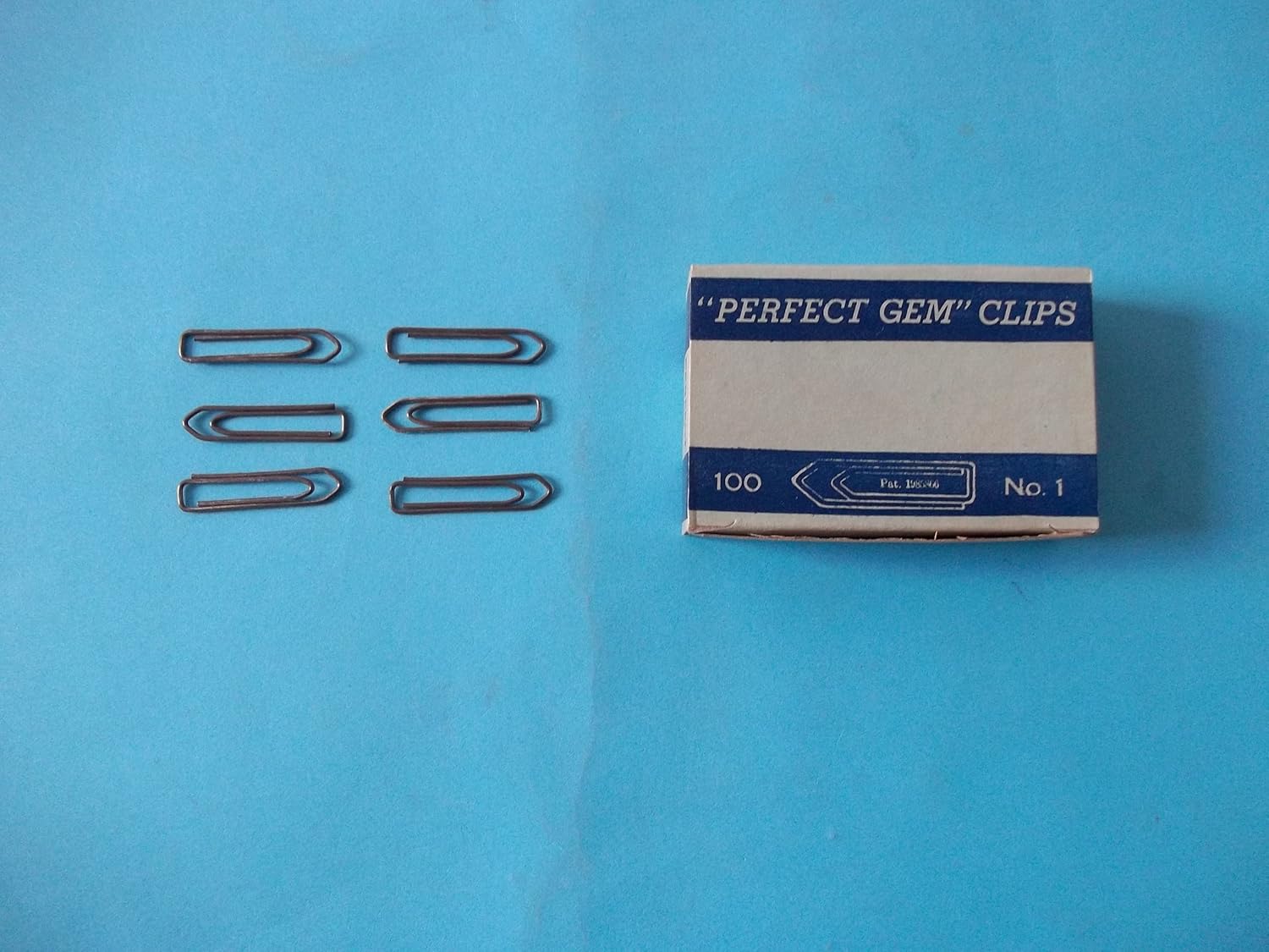 Noesting Perfect Gem Paper Clips No. 1 Tinned Steel Wire