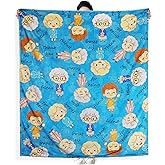 YFFSRJDJ Golden Girls Blanket Gifts 50x60 Inches Cozy and Soft Flannel Throw Blanket Lightweight Golden Girls Merchandise for Couch Bed Sofa Car, Gifts for Women, Blue