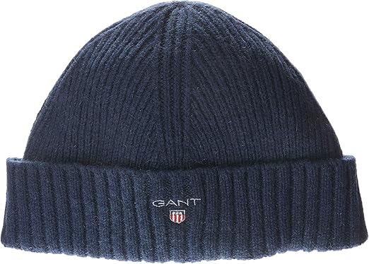 Gant Wool Lined Beanie Gorro de Punto, Azul (Marine), Talla única ...