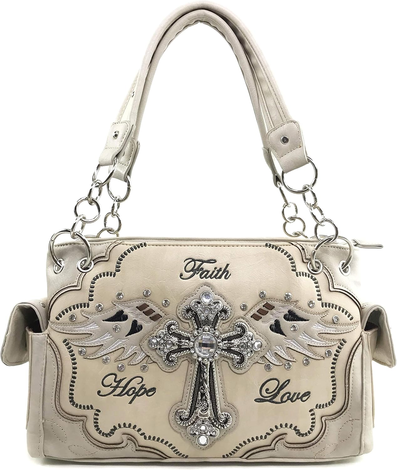 Justin West Women's Concealed Carry Angel Wings Cross Faith Hope Love