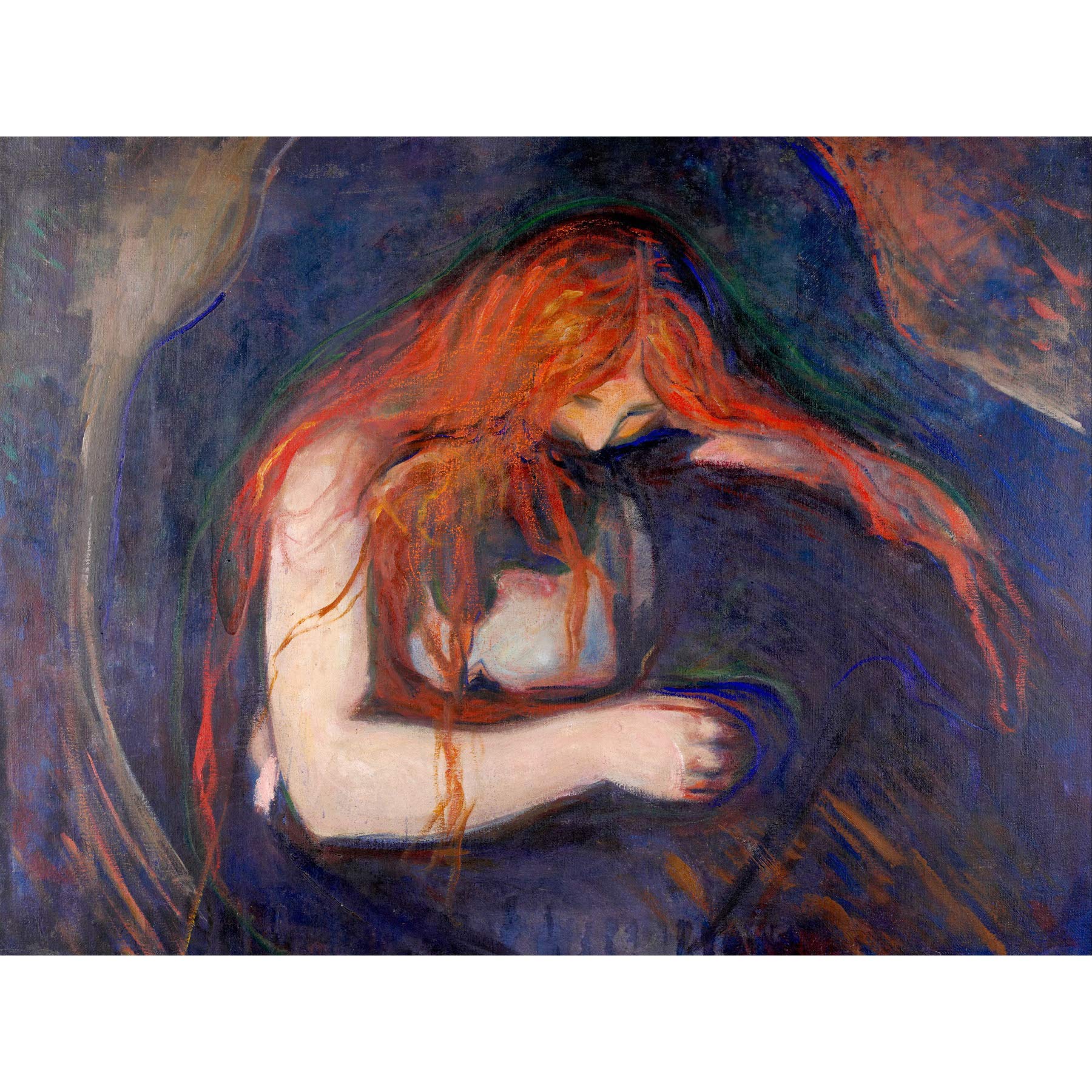 Edvard Munch Vampire 1895 Extra Large Wall Art Print Premium Canvas Mural