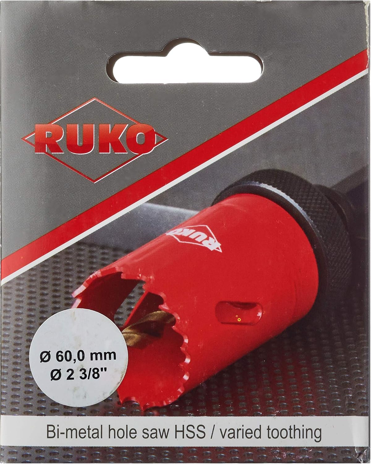 Ruko HSS Bi-Metal Hole Saw with Varied Toothing, Red Finish, 60.0 mm Diameter, R106060 - Image 4