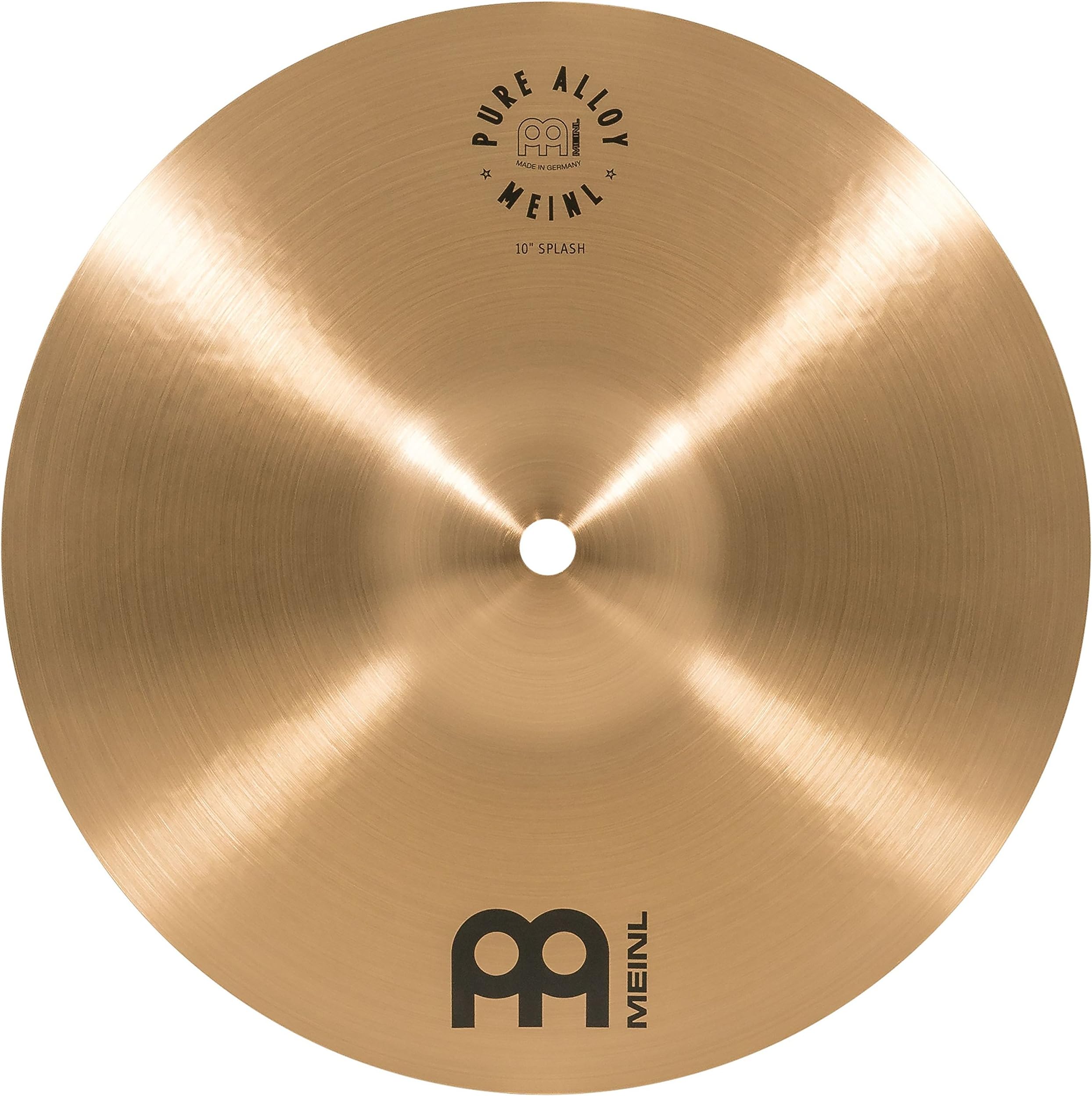 Meinl CymbalsPure Alloy Splash Cymbal 10 inch (Video) for Drum Set (25,40cm) Pure Alloy Bronze, Traditional Finish (PA10S)