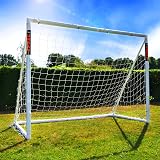 Football Flick 8x6ft PVC Garden Goal with Locking System 70mm Posts